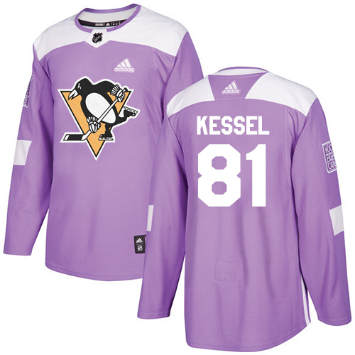 Adidas Penguins #81 Phil Kessel Purple Authentic Fights Cancer Stitched NHL Jersey - Click Image to Close